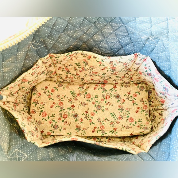 Vintage Vera Bradley Cream Paddy 1985 Indiana Tote Bag & Checkbook Cover Rare! - Picture 6 of 12